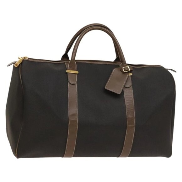 Dunhill Boston Bag PVC Brown Auth am8180 - Picture 1 of 16
